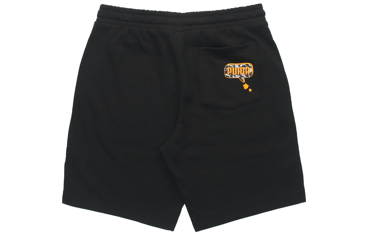 PUMA Awareness Athleisure Casual Sports Drawstring Breathable Shorts Black 532036-01
