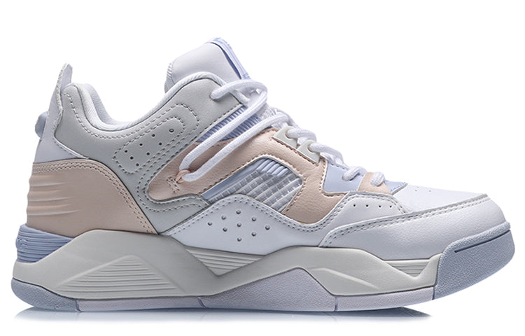 (WMNS) Li-Ning Casual Basketball Shoes 'White Blue Pink' AGBR022-3