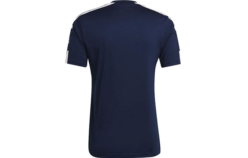 adidas Squadra 21 Soccer/Football Training Quick Dry Round Neck Short Sleeve Navy Blue GN5724