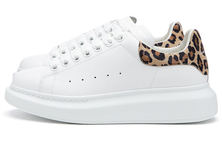 (WMNS) Alexander McQueen Oversized Sneaker 'White Leopard Suede' 650787WHZ4T9316