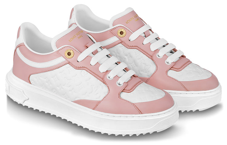 (WMNS) LOUIS VUITTON Time Out Sneakers 'White Mini Monogram Pink' 1ABURV