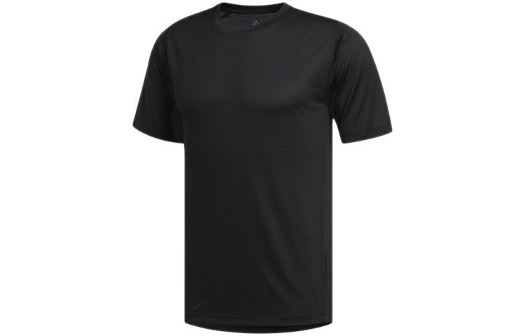 adidas Sports Training 3-Stripes Round Neck Short Sleeve 'Black Cloud White' DX9505