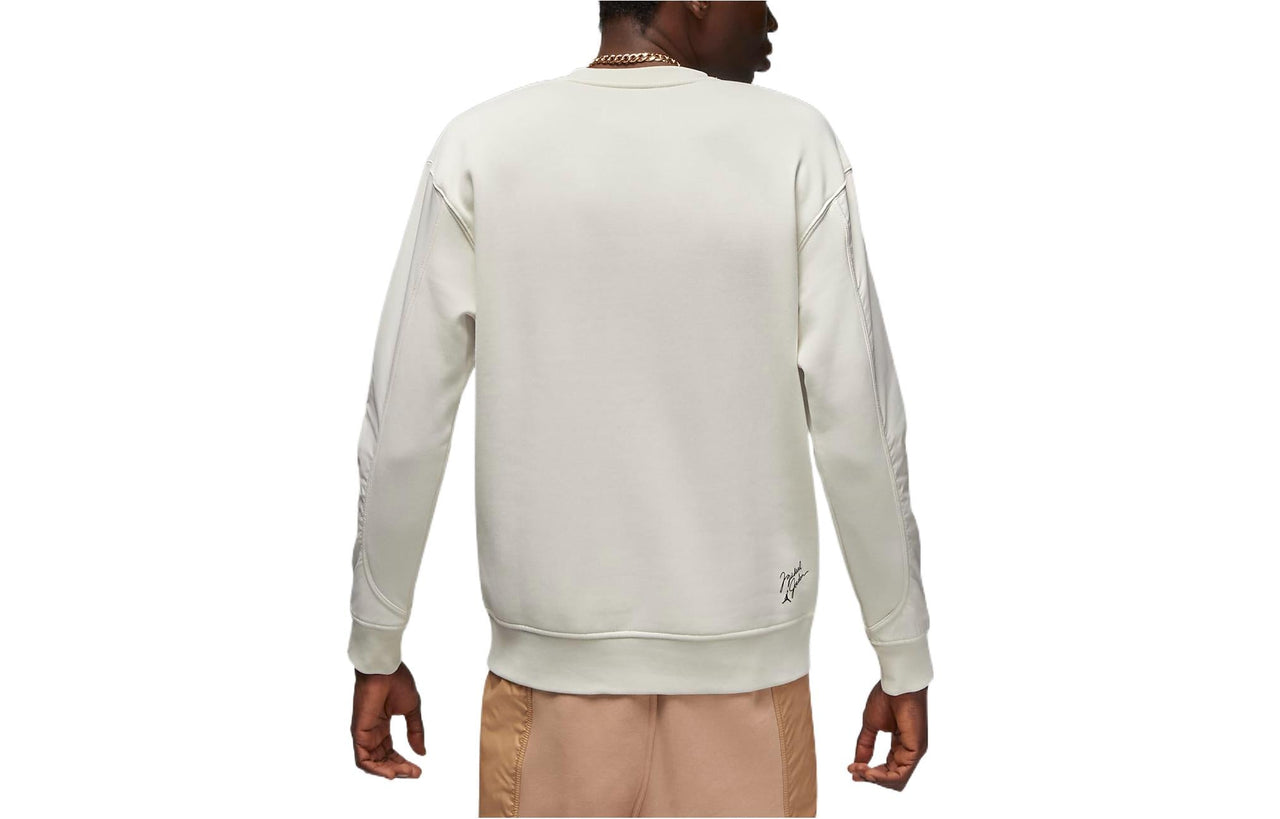 Air Jordan Alphabet Round Neck Long Sleeves Hoodie Men's Creamy White DV7588-030