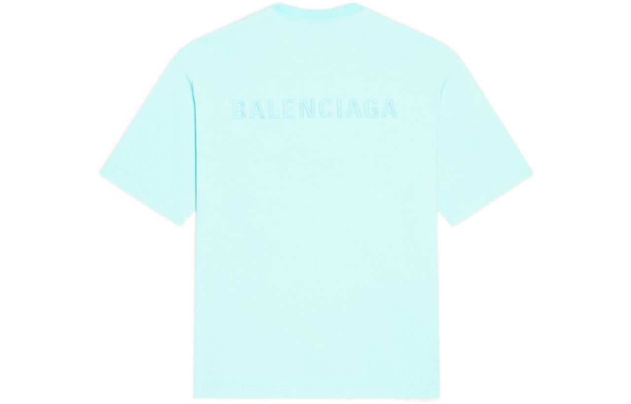 Balenciaga Logo T-Shirt Medium Fit 'Mint Tint' 612966TLVB93062