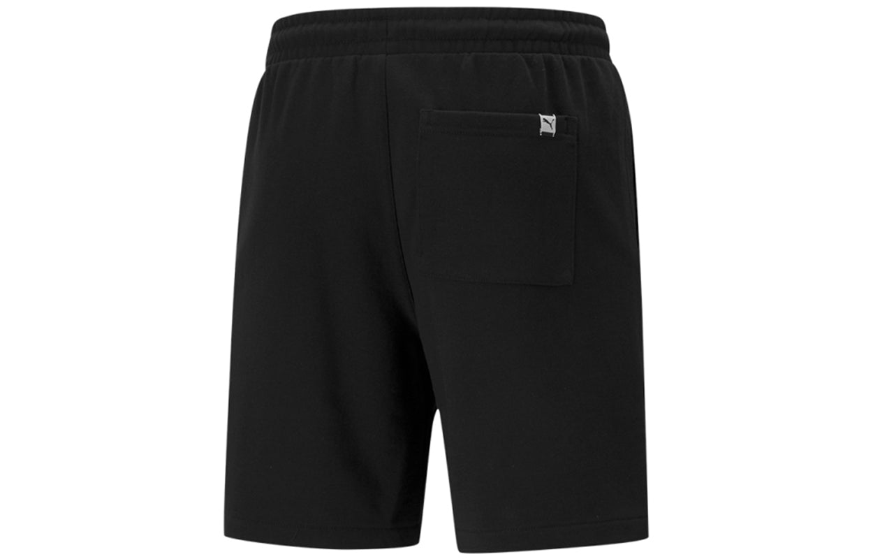 PUMA Downtown Shorts Tr Embroidered Logo Drawstring Sports Black 533043-01