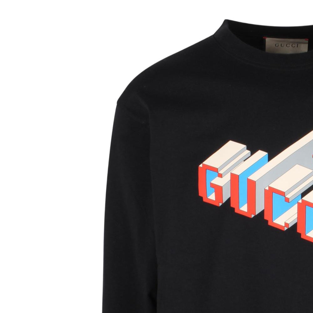 Gucci Cotton Jersey Long Sleeve T-shirt 'Black' 774304-XJF69-1152
