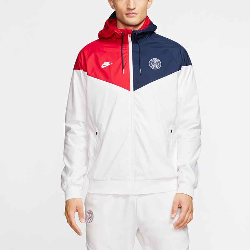 Nike Paris Saint-Germain Windrunner V Splicing hooded Woven Jacket White CI1319-104
