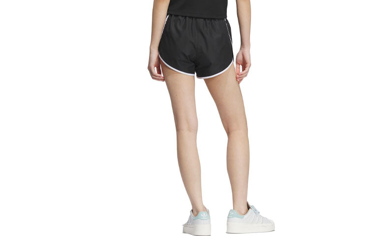 (WMNS) adidas originals Logo Laced Shorts 'Black' IU1292