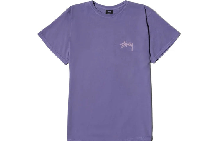 Stussy Painter Pigment Dyed Tee Back Printing Short Sleeve Unisex Purple 1904398-PURP
