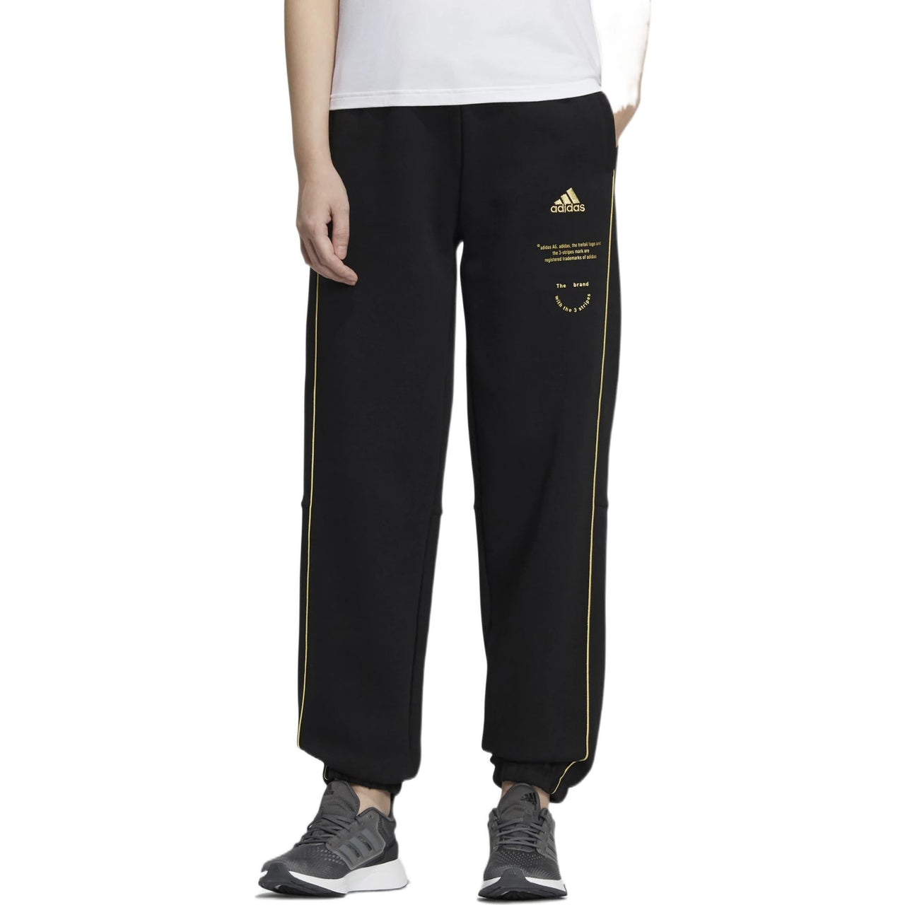 (WMNS) adidas Adi Logo Pants 'Black' HG1829