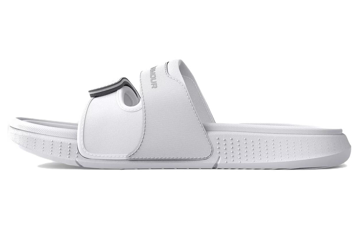 (WMNS) Under Armour Ansa Studio Slide 'White Halo Grey' 3025045-101