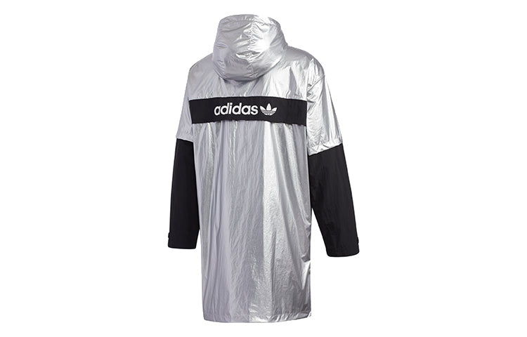 adidas originals Liquid Metal Wb Sports Hooded Windbreaker Jacket Men's Silver GT7292