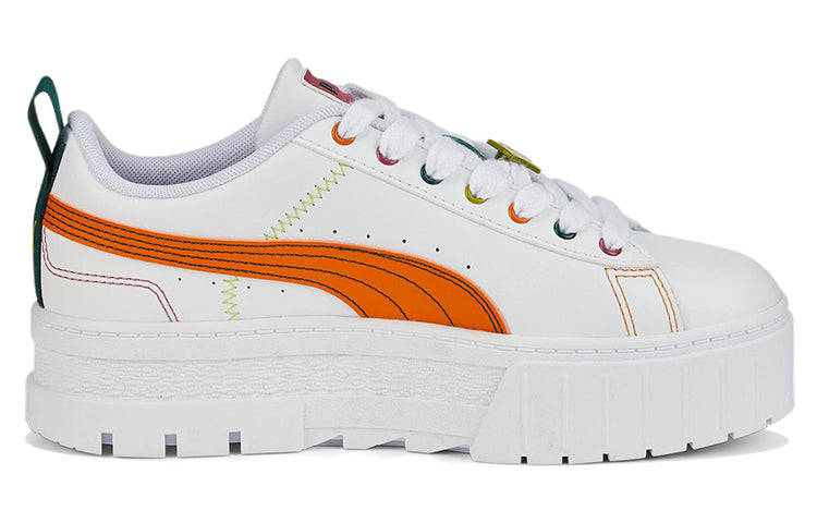 (WMNS) PUMA Mayze Pierced 'White Orange Brick' 386582-02