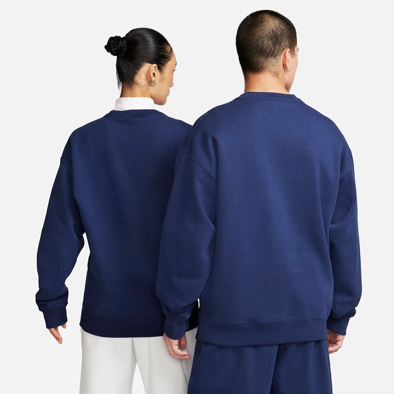 Nike Solo Swoosh Fleece Crewneck Sweatshirt 'Blue' DX1361-410