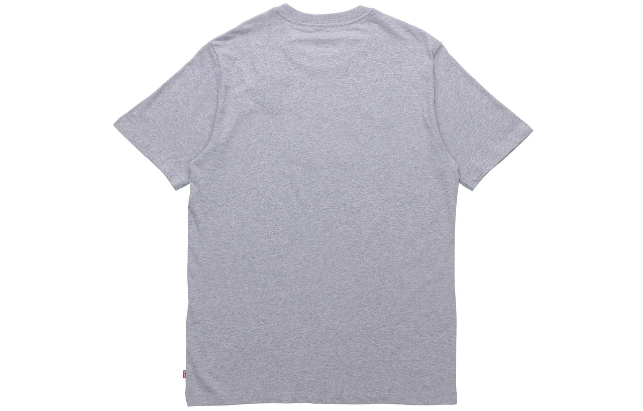 Men's Levis Alphabet Logo Loose Round Neck Short Sleeve Gray T-Shirt 17783-0138