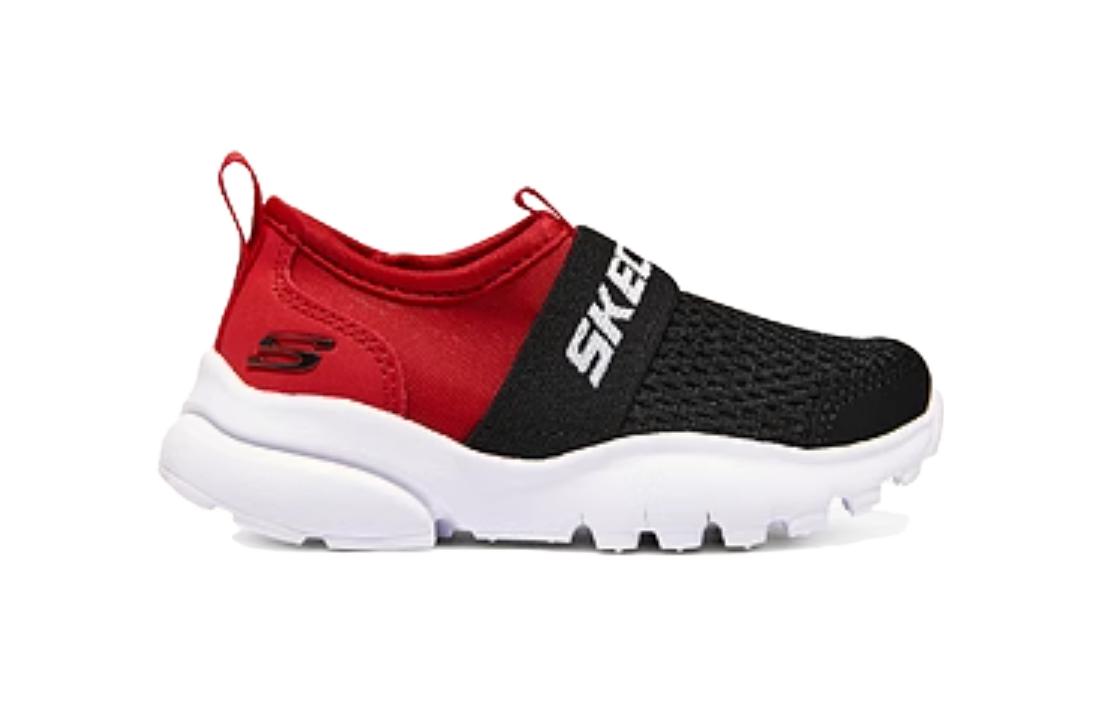 (GS) Skechers Slip-On Sport Shoes 'Black Red' 405215N-BKRD
