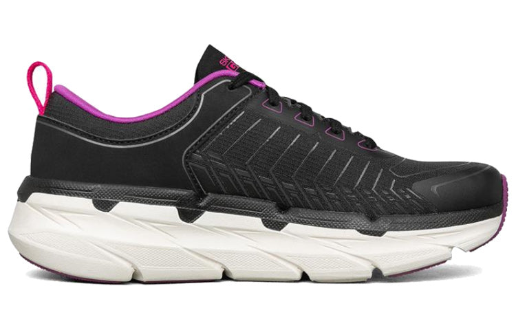 (WMNS) Skechers Max Cushioning Premier Sports Shoes Black/White/Purple 128133-BKPR