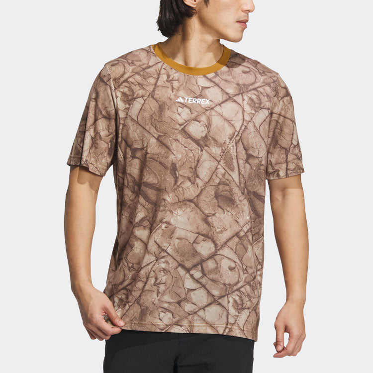 adidas National Geographic Graphic Tencel Short Sleeve Tee 'Brown' IC4941