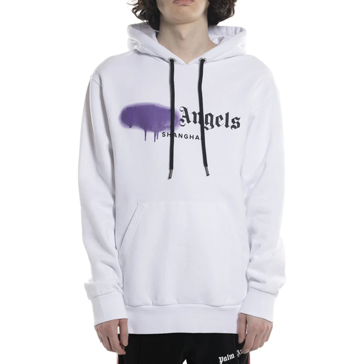Men's PALM ANGELS Purple Alphabet Logo Printing White PMBB003S206360600195