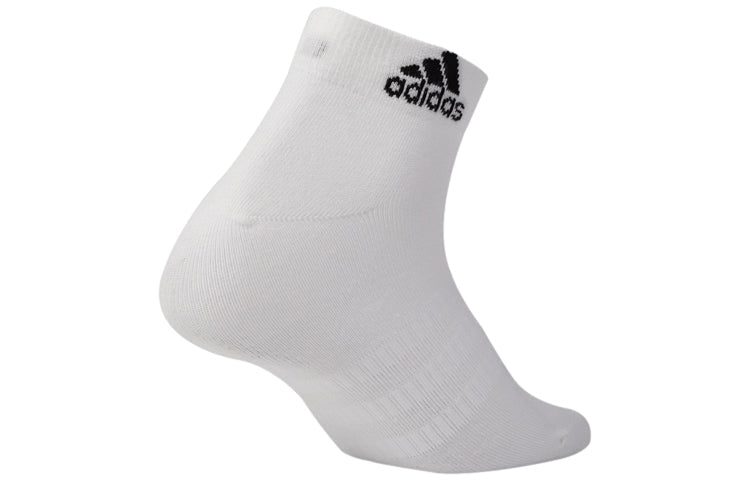 adidas Breathable Stripe Sports Mid Tops Basketball Socks Couple Style White DZ9435