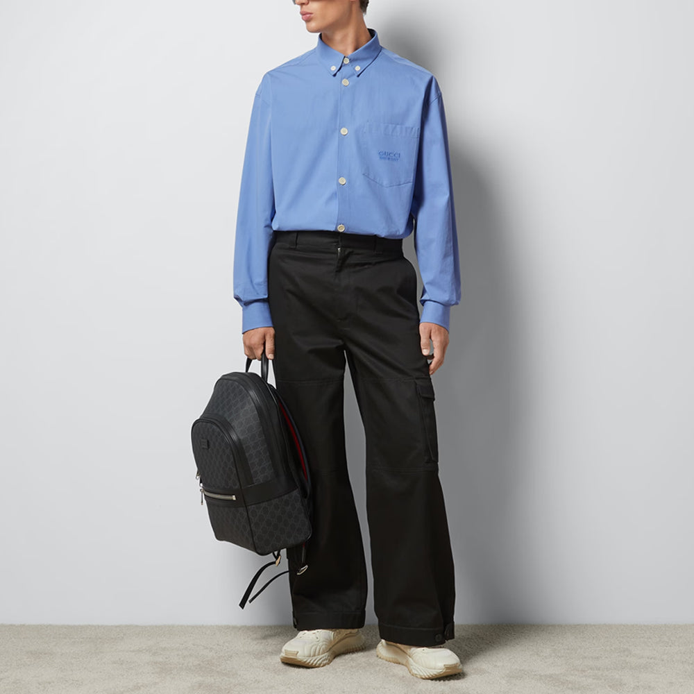 Gucci Cotton Drill Cargo Trousers With Patch 'Black' 776978-ZAPRO-1000