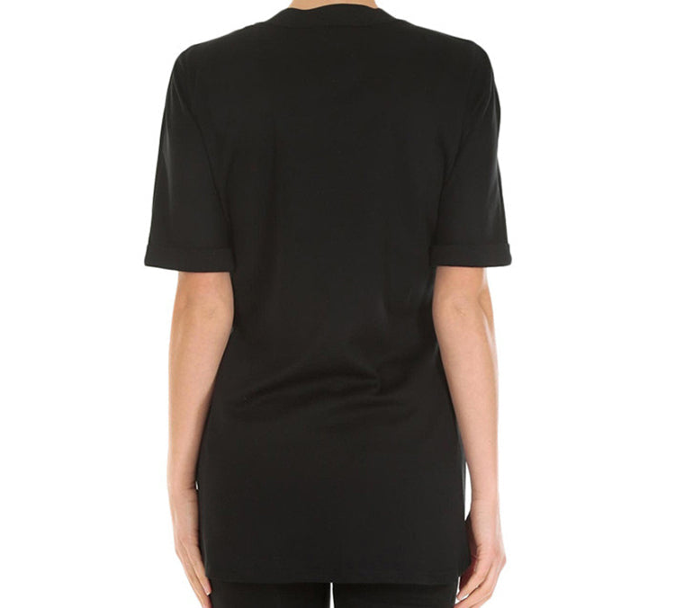 FENDI Studded Logo Applique Short Sleeve Black FS6908-A1VM-F0GME