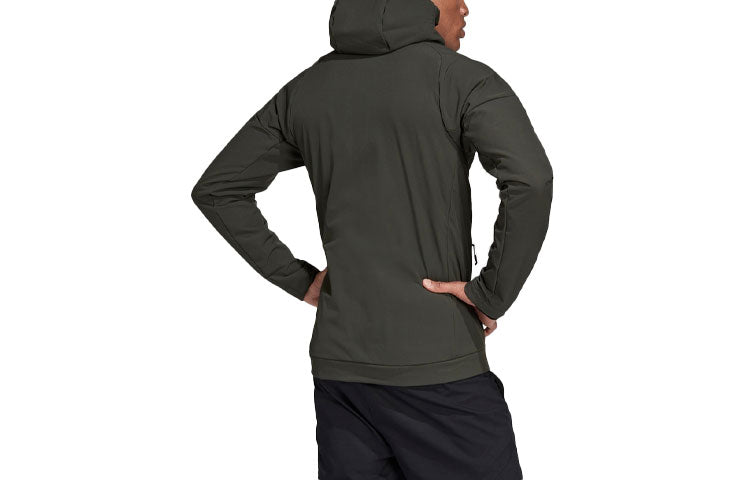 Men's adidas Outdoor Casual Sports Jacket Dark Brown GV4794