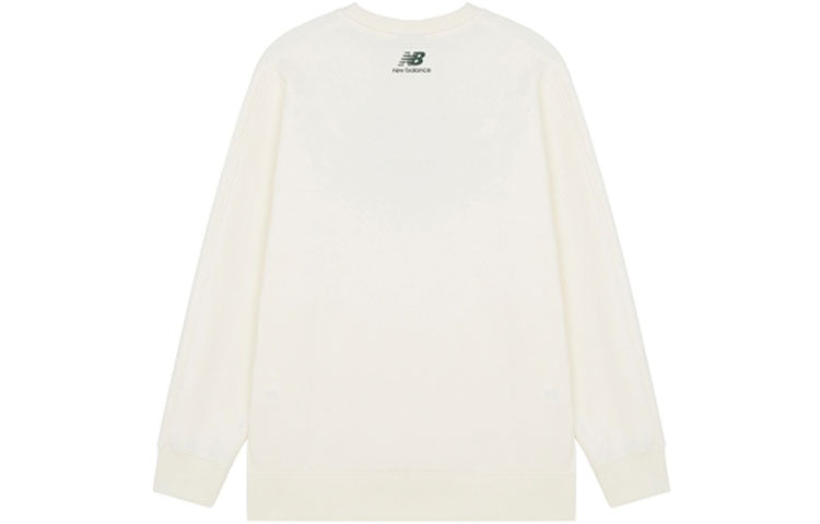 New Balance Men's New Balance Logo Printing Sports Round Neck Pullover White AMT14319-NMC