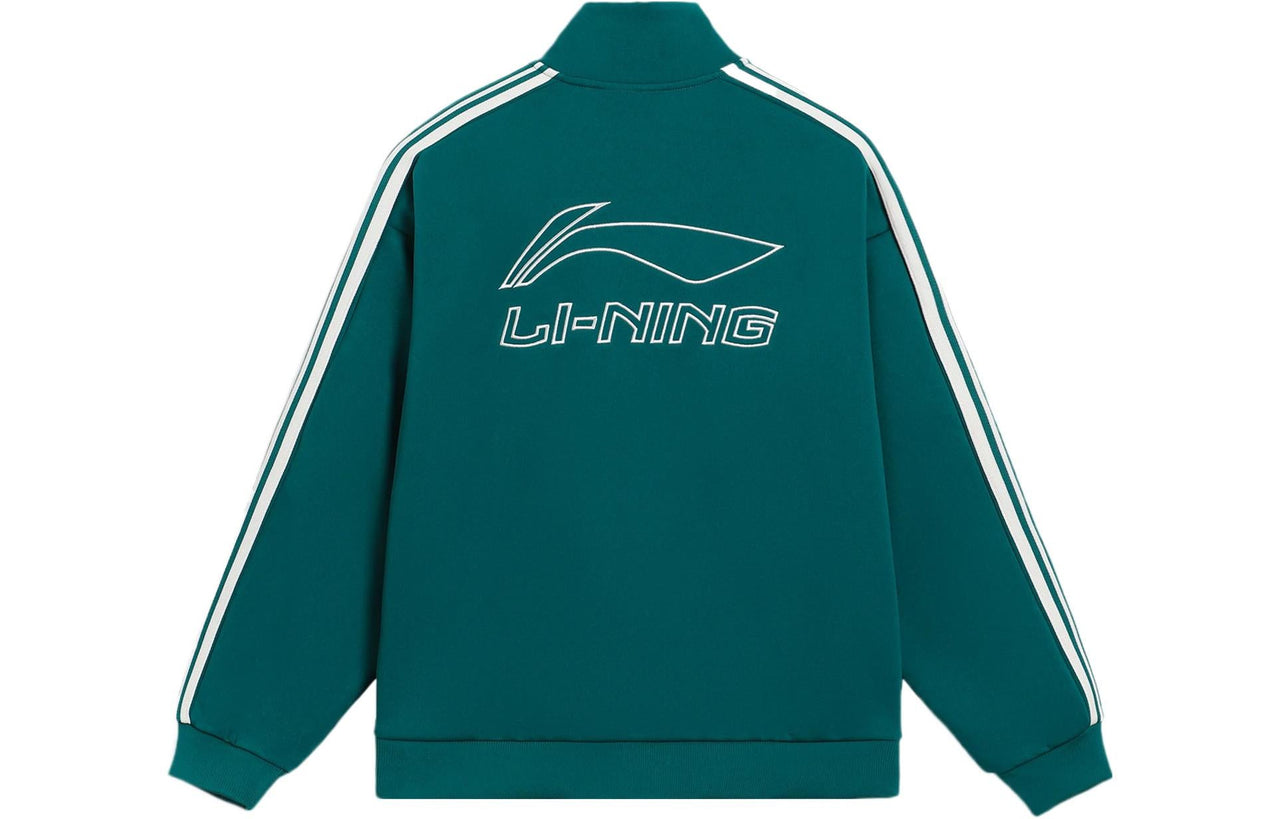 Li-Ning Striped Graphic Jacket 'Green White' AWDS915-4