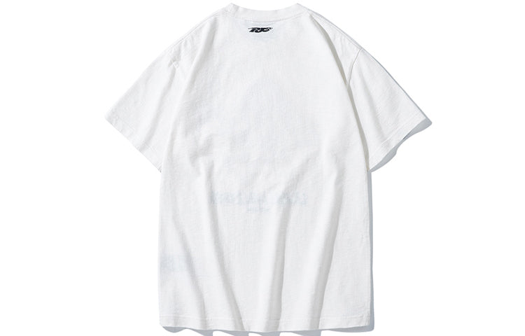 PJs Vigor Leopard print Embroidered Short Sleeve Unisex White 20SSTS1014-P
