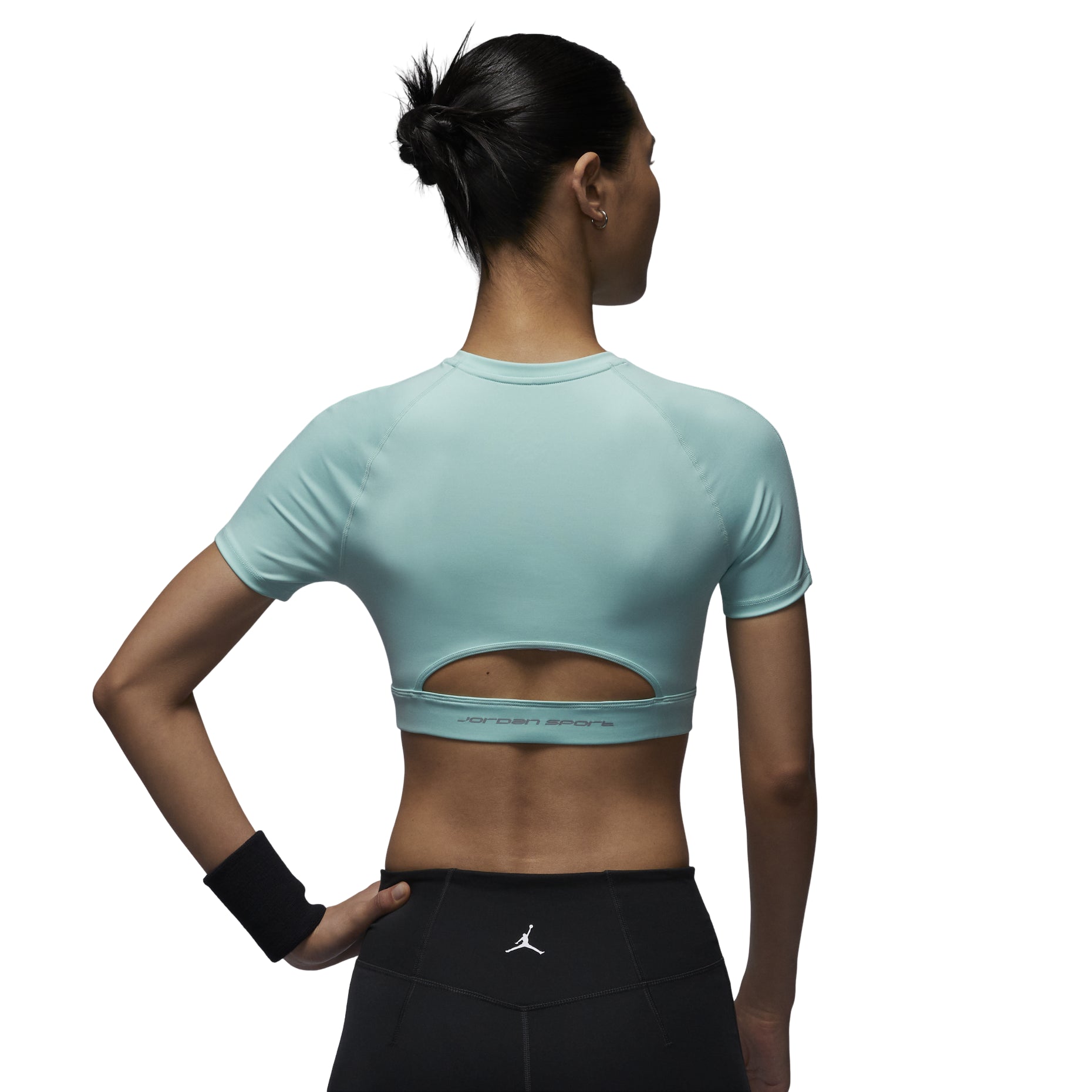 (WMNS) Air Jordan Sport Bodycon Performance T-shirt Asia Sizing 'Turquoise' FV6928-368