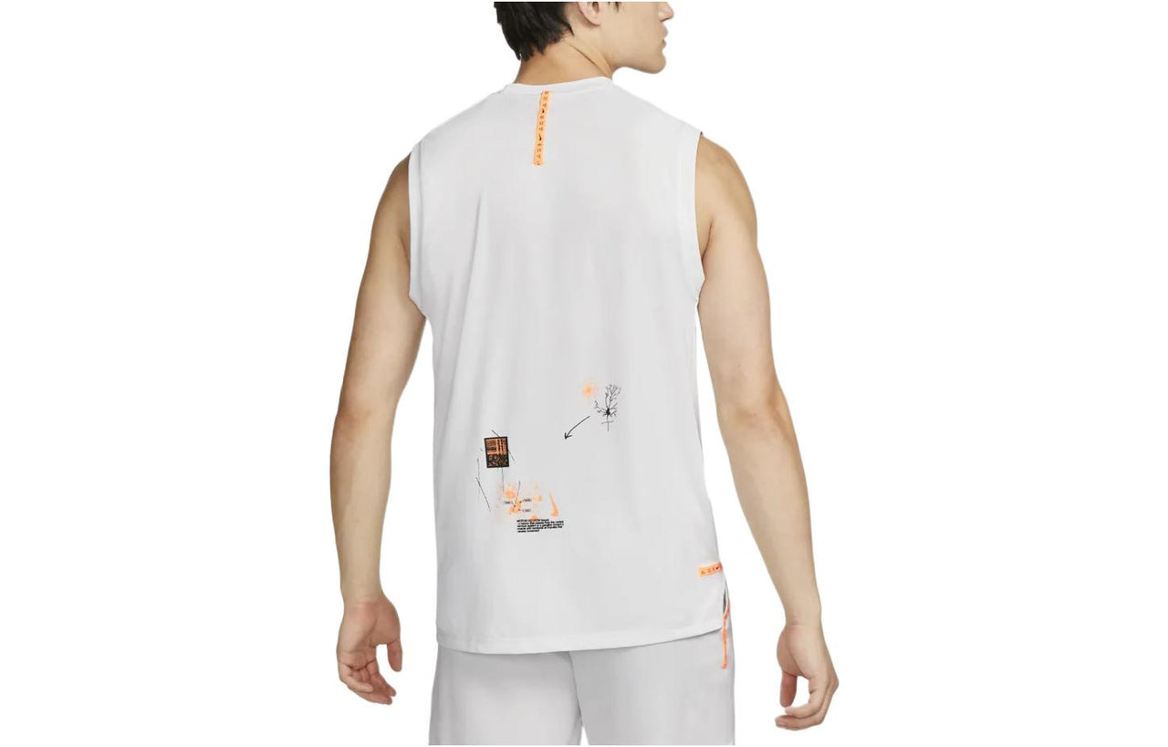 Nike Logo Printing Round Neck Pullover Sleeveless Vest White DQ4815-121