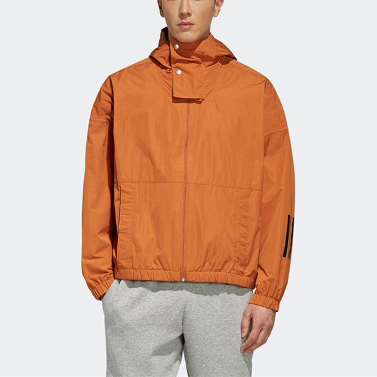 adidas Sports Stylish Training Woven Hooded Jacket Orange ED1929