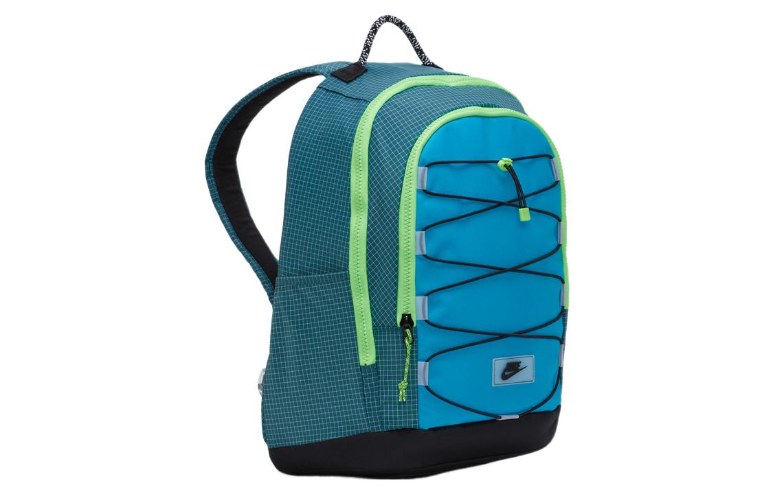 حقيبة ظهر مدرسية Nike Hayward 2.0 ذات سعة كبيرة ورباط للجنسين - أخضر / أزرق CV1412-393