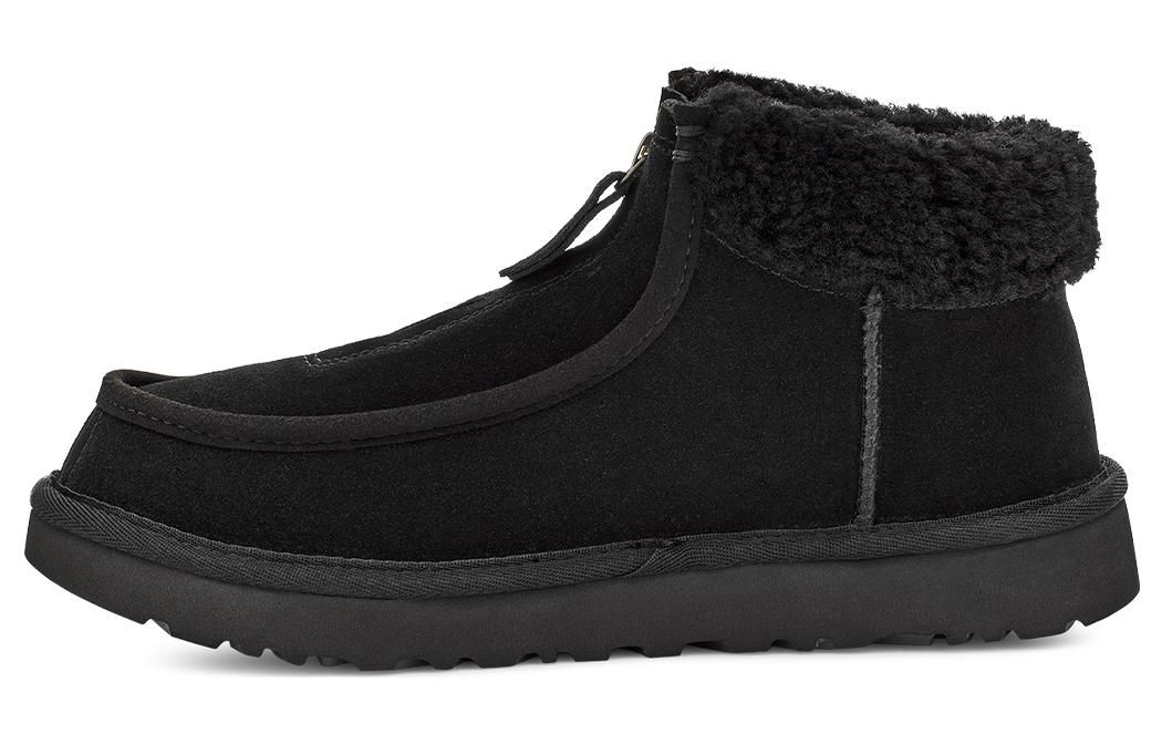 (WMNS) UGG Funkarra Suede Fur Collar Zip 'Black' 1143955-BLK