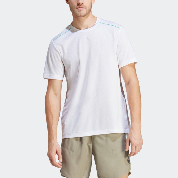 adidas Workout Base Logo Tee 'White Transparent' IB7904