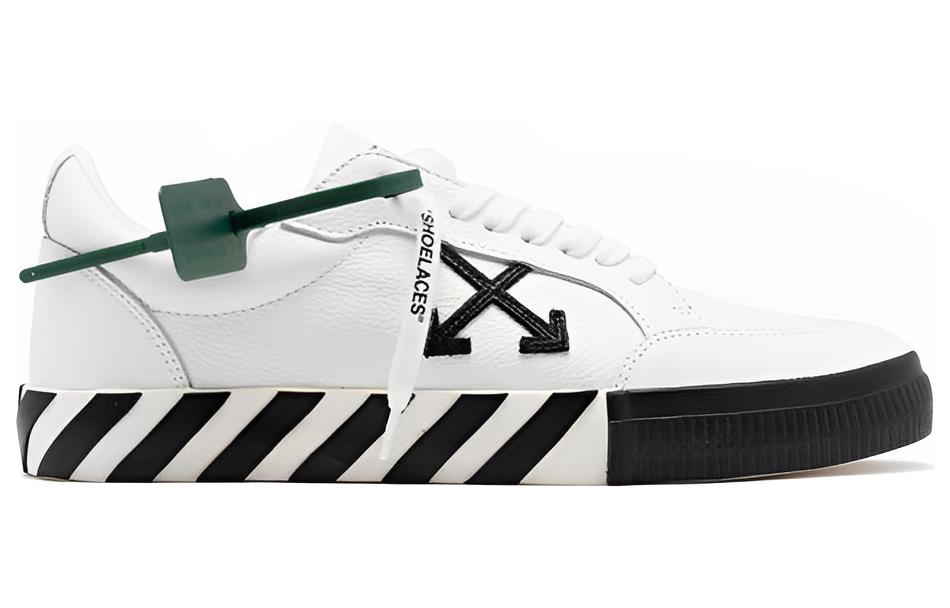Off-White Vulc Low Leather Sneaker 'White Black' OMIA085C99LEA0010110