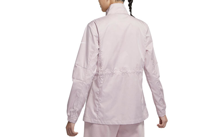 (WMNS) Nike Multiple Pockets Stand Collar Solid Color Woven Champagne Color Jacket CZ8973-645
