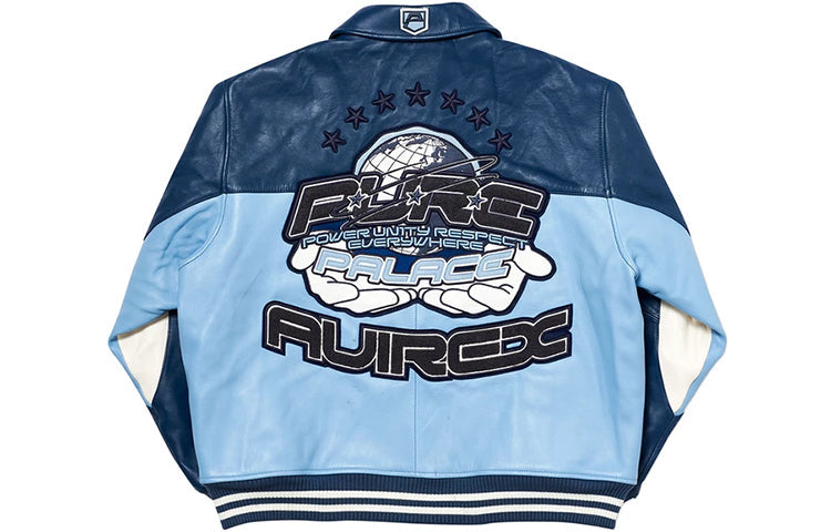 PALACE FW19 Pure PALACE Avirex Colorblock Jacket Blue PAL-FW19-012