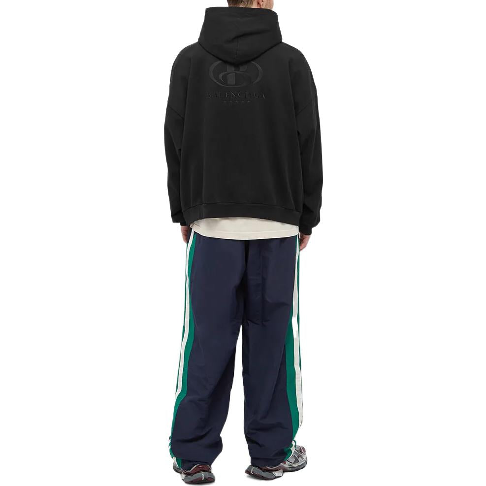 Balenciaga Back Logo Popover Hoodie 'Black' 674986TLV971069
