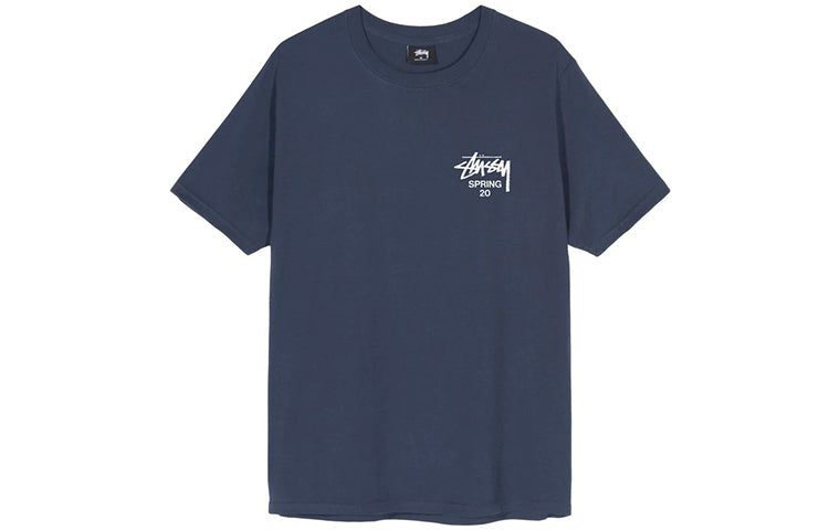 Stussy SS20 BOUQUET TEE Short Sleeve t Unisex Navy Blue 1904565NAVY