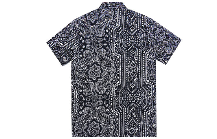 KITH Camp Collar Silk Cotton Shirt 'Black' KH3754-100