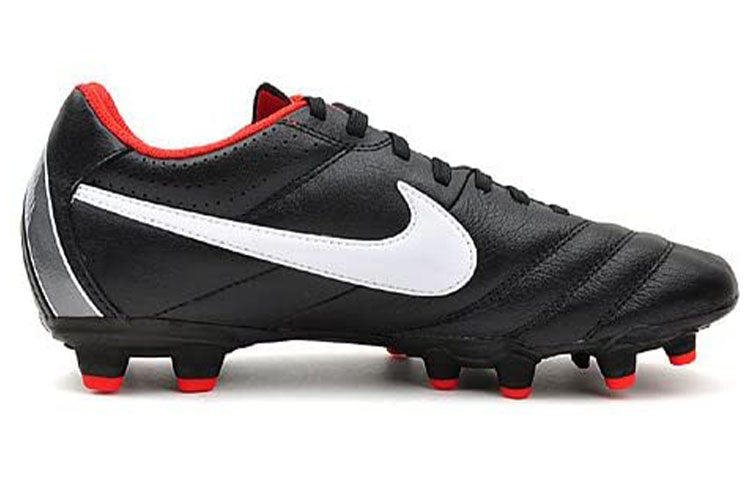 Nike Tiempo Natural IV LTR Leather FG 'Black White' 509085-010