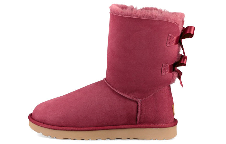 (WMNS) UGG Bailey Bow II 'Rose Red' 1016225-GAR