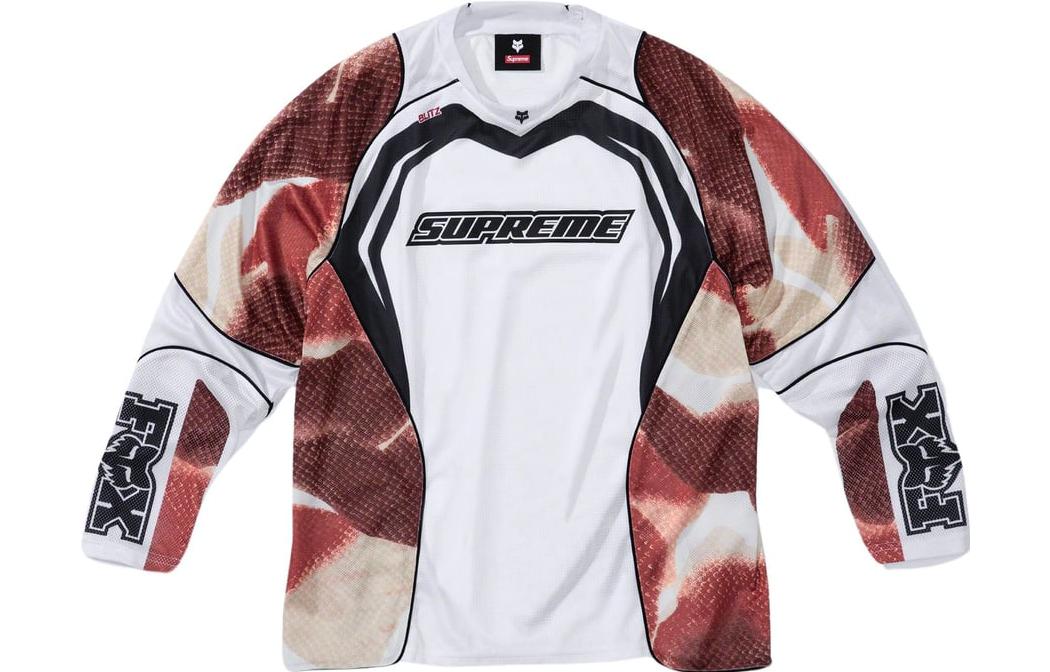 Supreme x FOX RACING FW23 Week8 Long Sleeve Jersey 'White' SUP-FW23-146