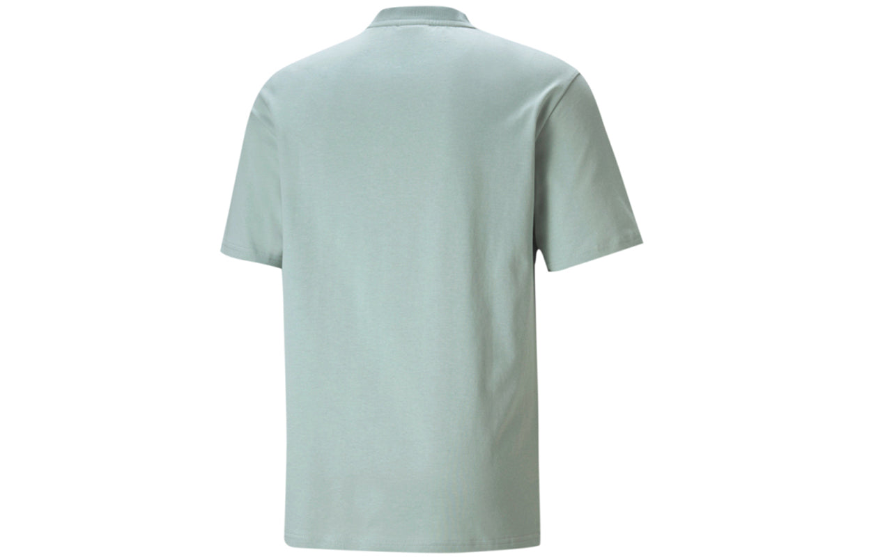PUMA x FIRST MILE Crossover Pocket Small Label Solid Color Sports Short Sleeve Green 532337-79