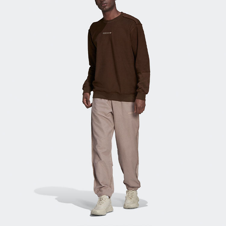 Men's adidas originals Sports Round Neck Pullover Brown HP0437