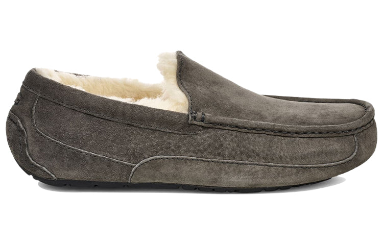 UGG Ascot Slipper Cozy Fleece Lined Athleisure Casual Sports Shoe Gray 1101110-CHRC