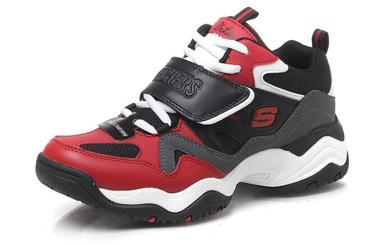 (WMNS) Skechers D'Lites Train Mid-Top Daddy Shoes Red/Black 99999111-RDBK