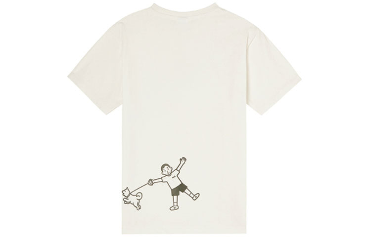 New Balance x Noritake Crossover Small Printing Sports Short Sleeve Couple Style White AMT12348-RSI